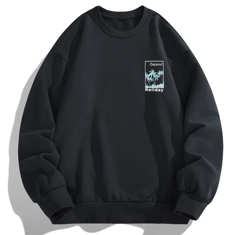 Moletom pullovers masculino camisola de grandes dimensões plus size 6xl 7xl 8xl homem em torno do pescoço manga longa impresso solto topos roupas tamanho grande