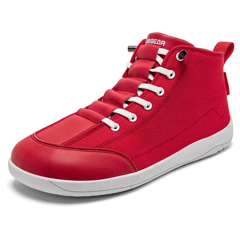 Stivali di tela mid-top Scarpe minimaliste unisex a piedi nudi di ampia larghezza Sneakers da trail running a caduta zero