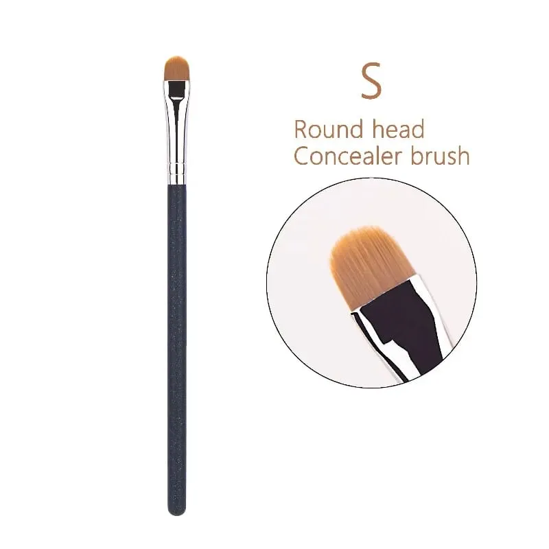 4 Jenis Ukuran Kuas Makeup Concealer Foundation Ultra-tipis Yang Ditingkatkan Alat Rias Concealer Krim Foundation Cair Profesional
