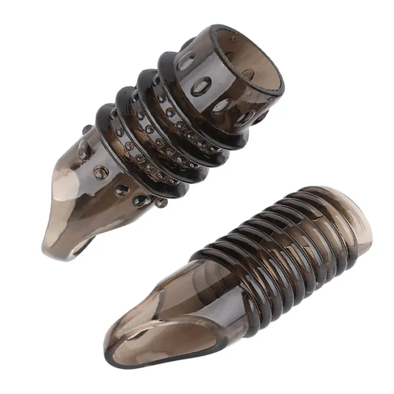 Condoms Penis Extender Sleeve Dick Enlargement Delay Ejaculation Erotic Penis Rings Anal Sex Toys For Men No Vibrator For Women — image 1