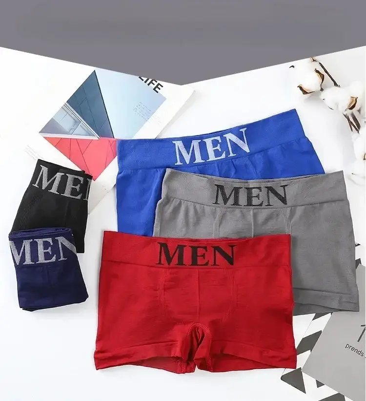 3 Cái/lốc Quần Lót Nam Quần Lót Võ Sĩ Thoáng Khí Người Boxer Chắc Chắn Quần Lót Nam Thoải Mái Thương Hiệu Quần Short Xanh Đen Quần Lót — image 10