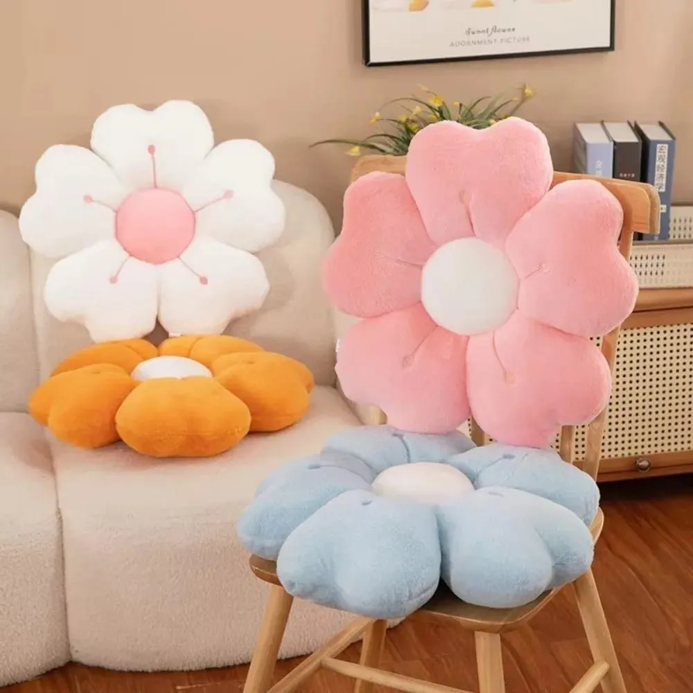 Bantal Lempar Berbentuk Bunga Lembut Bantal Lantai Nyaman Bantal Dekorasi Sofa Hadiah Bantal Kursi Kasur Lucu — image 2