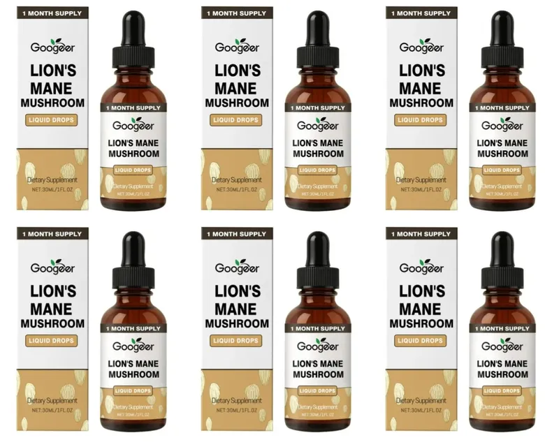 Googeer Lion's Mane Mushroom Liquid หยดหน่วยความจำและการสนับสนุนโฟกัสเพื่อความชัดเจนทางปัญญา ความคล่องตัวทางจิต ปราศจากแอลกอฮอล์ 30 ML — image 10