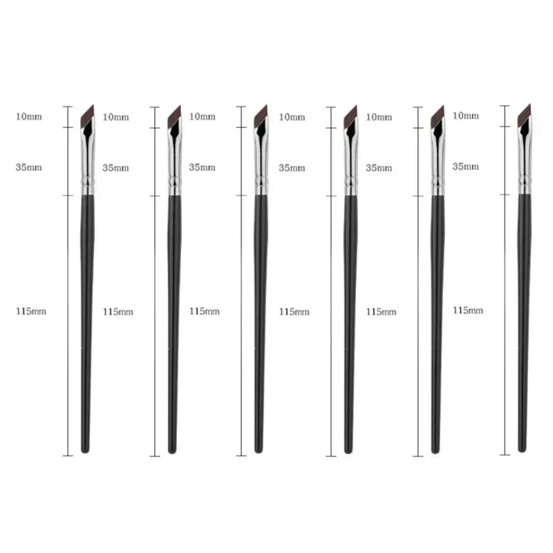 1-16ks Upgrade Blade štětec na oční linky Ultratenký jemný úhlový plochý štětec na obočí Tužka na obočí štětec na make-up štětec na přesné detaily