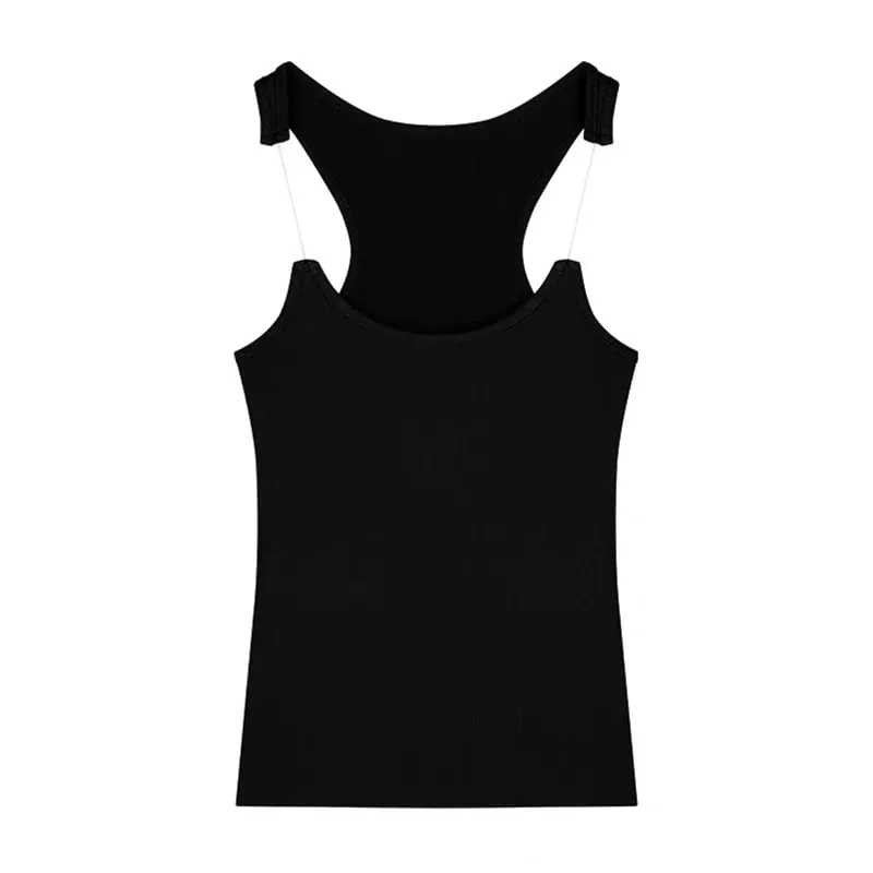 ผู้หญิง Ypro Ribbed สายรัดที่มองไม่เห็นเสื้อกล้าม Camis Tee — image 1