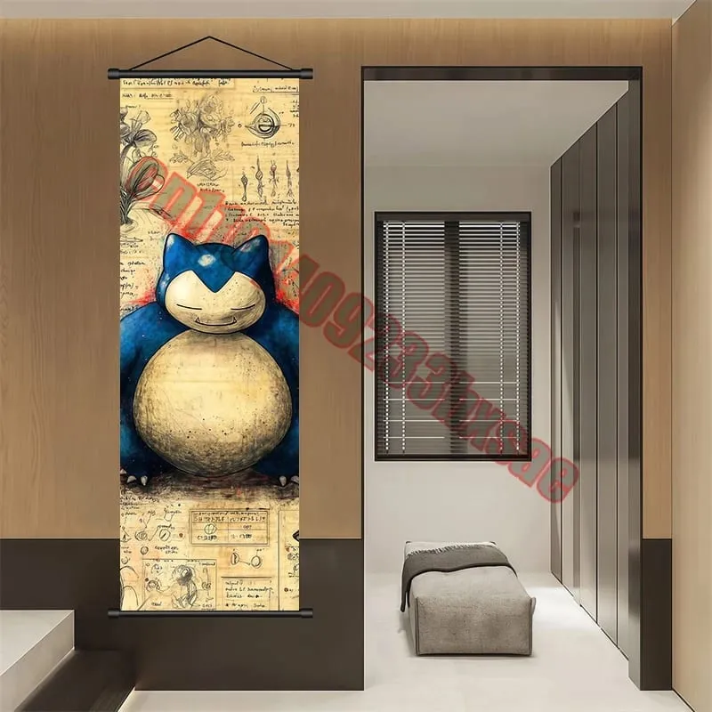 Poster Pokemon Cetakan Anime Dinding Karya Seni Gengar Gambar Lukisan Charizard Kanvas Skrol Gantung Pikachu Hiasan Bilik Rumah — image 26