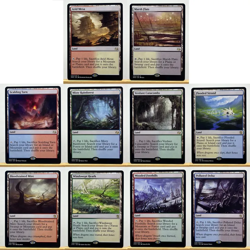 TCG Proxy Cards Deck Borad Games โฮโลแกรมเดี่ยว Black Lotus Power9 Dual Lands The One Ring — image 20