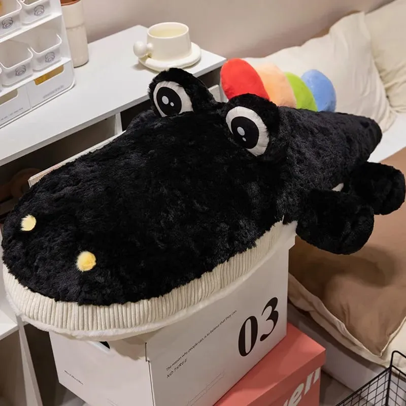 55/75cm sevimli yalan söyleyen timsah peluş yastık eğilimli duruş timsah dolması yastık çekyat şekerleme peluş oyuncak ev dekor hediye — image 5