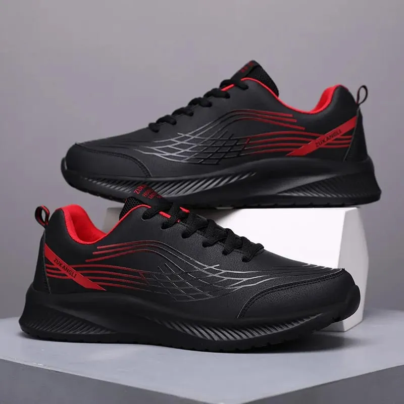 Taglia 38-47 Scarpe da ginnastica con piattaforma di alta qualità Scarpe da corsa nere da uomo Scarpe da ginnastica impermeabili Scarpe sportive da passeggio resistenti all'usura