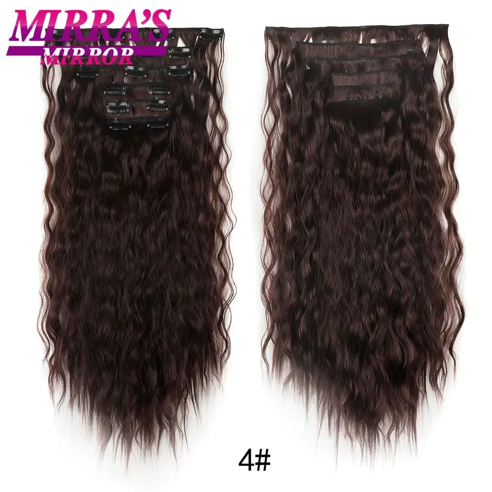 Clip In Hair Extensions 6PCS Thick Long Loose Waves Hair Extensions 20INCH Natural Soft Waves Wavy Hairpieces for Women — image 9