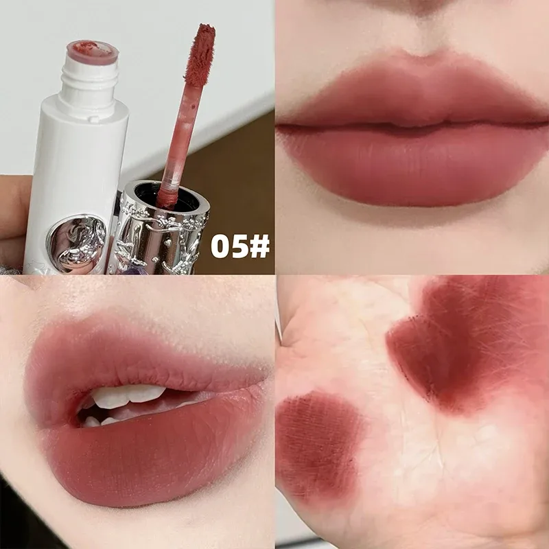 Matná nahá tekutá rtěnka Hydratační lesk na rty Trvající rty Mud Soft Silky Lip Stain Přírodní make-up 6 barev Lip Stain