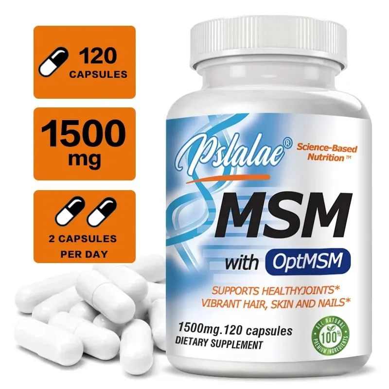 MSM with OptiMSM Capsules 1500mg - Supports Joint Health and Mobility Relieve Joint Discomfort — image 2