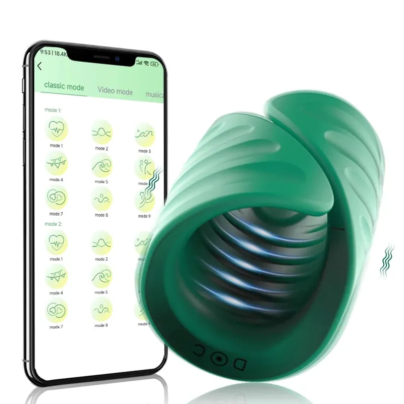 APP Controle Penis Vertraging Trainer Automatische Kunstkut Eikel Stimulater Stimulator Mannen Vibrator Speeltjes voor Mannen Volwassen Goederen — image 5