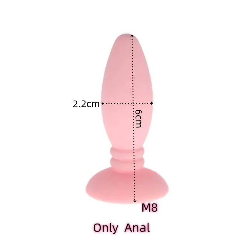 Mały silikonowy korek analny Dildo wtyczka dopochwowa z odpinanym fałszywym miękkim ogonem królika lisa dla pary koralik analny Dilator Sex zabawki — image 18