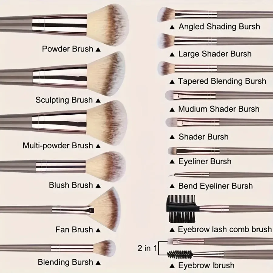 Ensemble de pinceaux de maquillage pour la Saint-Valentin, Kit d'outils de fond de teint multifonctionnel pour le visage, les yeux, le fard à joues, la poudre, ensemble complet de pinceaux de maquillage — image 3