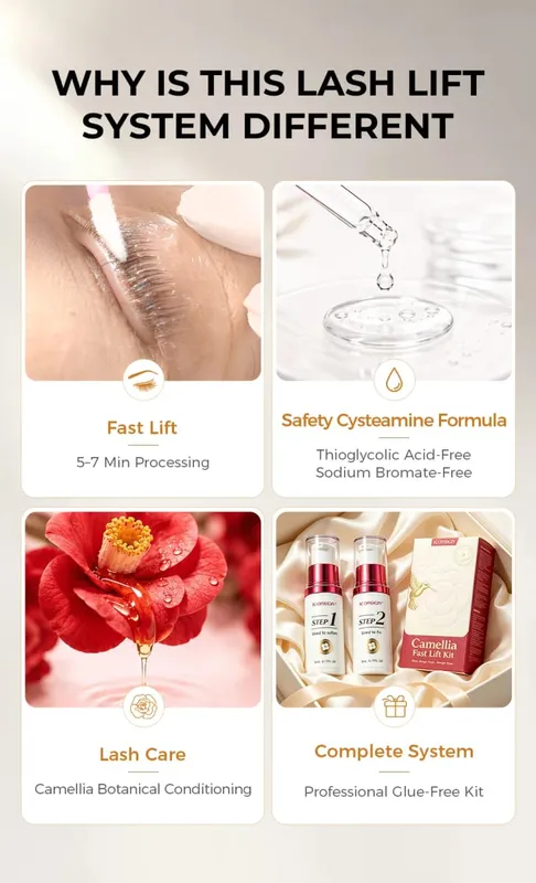 Camellia Fast Lift Set 8-Free Clean Formula Perming Maquillage Cosmétiques Lifting Set — image 2
