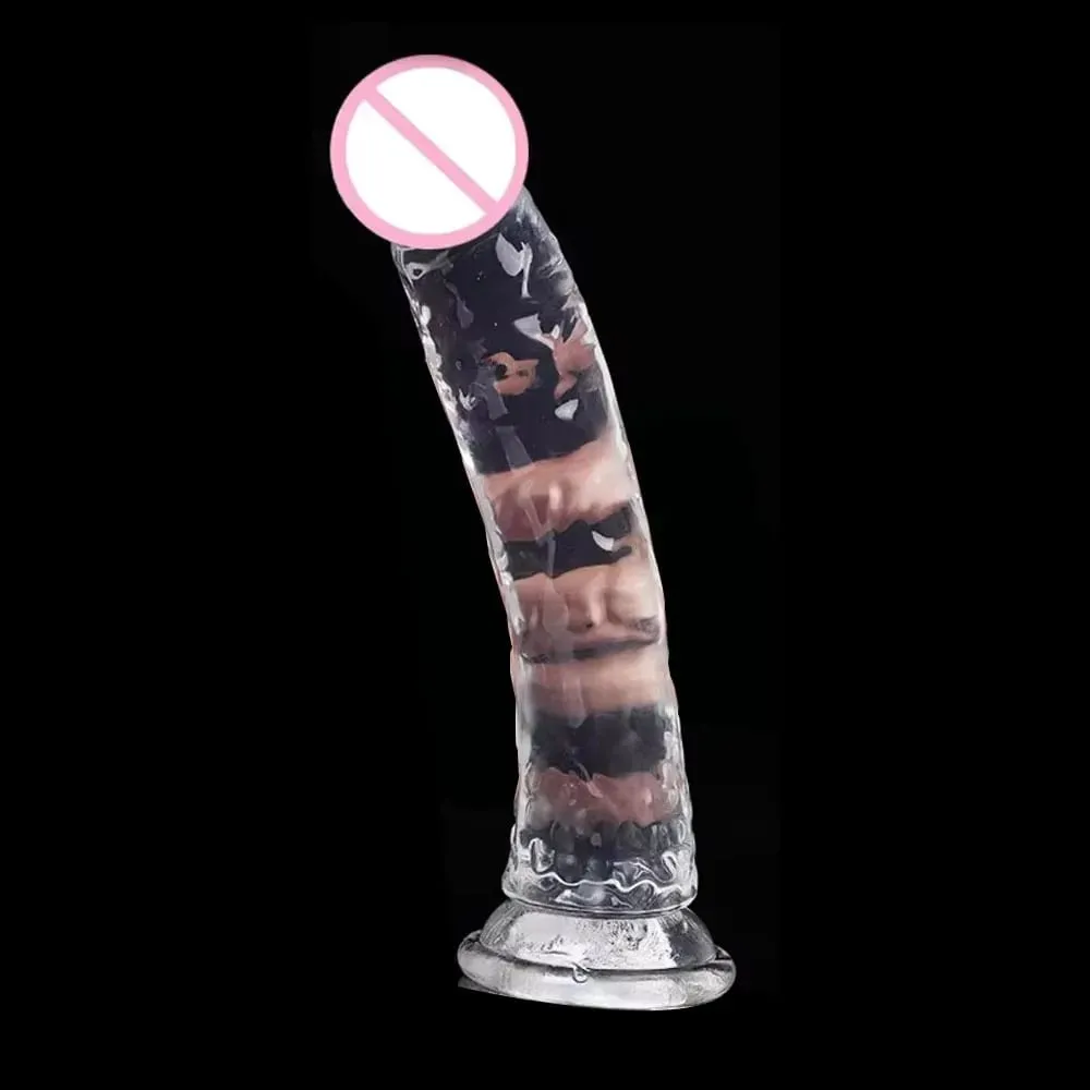 Trasparente Realistico Dildo Gelatina Pene Ventosa Dildo Masturbatore Femminile Stimolatore Clitorideo Grande Cazzo Lesbiche Giocattoli Del Sesso — image 1