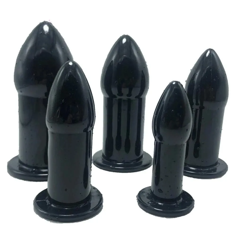 Juego de 5 unidades de tapón Anal con forma de bala, Kit de entrenamiento con tapón Anal, dilatador, entrenamiento progresivo, juguete sexual para adultos para mujeres, hombres y parejas — image 2