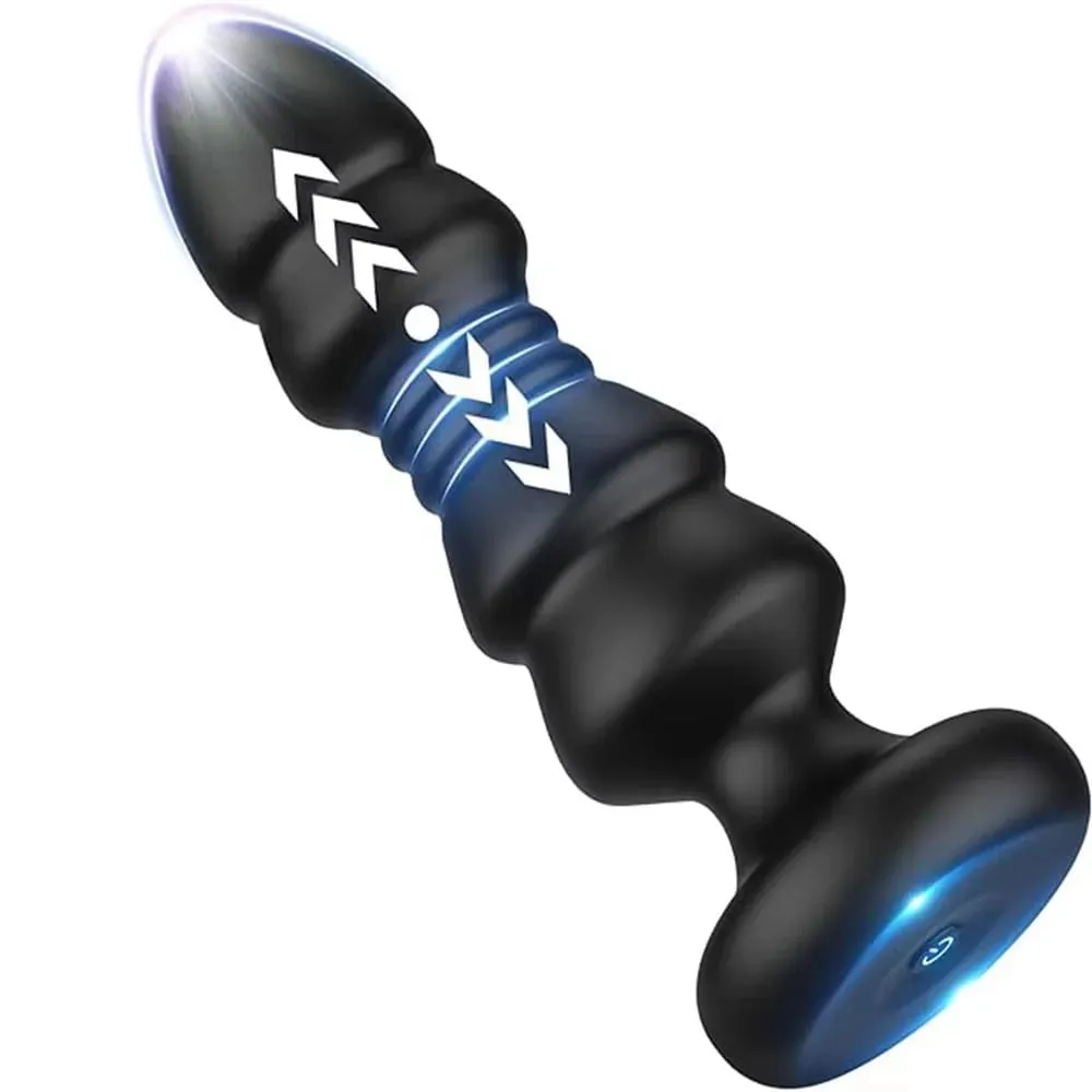 Vibrador con tapón Anal de empuje, tapón Anal, masajeador de próstata masculino, estimulador telescópico del punto G, Juguetes sexuales para mujeres y hombres 18+ — image 1