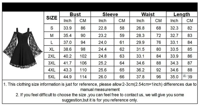 2022 New Gothic One-shoulder Lace Stitching Flared Sleeve Dress Literary Vintage Autumn Grunge Black A-line Dress Punk Partywear — image 5