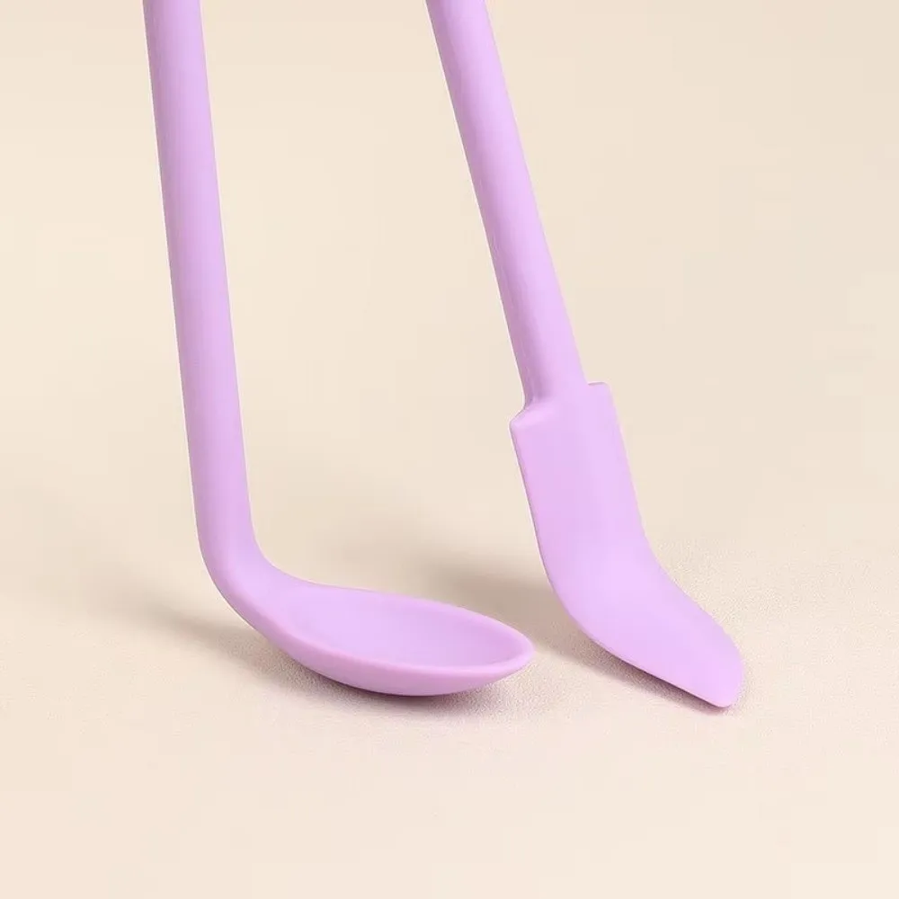 3pcs 휴대용 미니 실리콘 스크레이퍼 더블 헤드 소프트 화장품 파기 스푼 길어진 페이스 마스크 브러쉬 메이크업 브러쉬 세트 — image 4