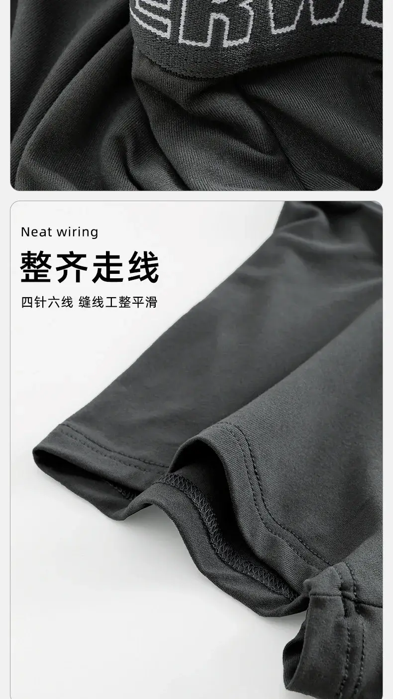 Man Underwear Fashion Solid Cotton Comfortable Breathable Boxers Men's Underpants Male Letter Printed Panties Shorts Lingerie — image 6