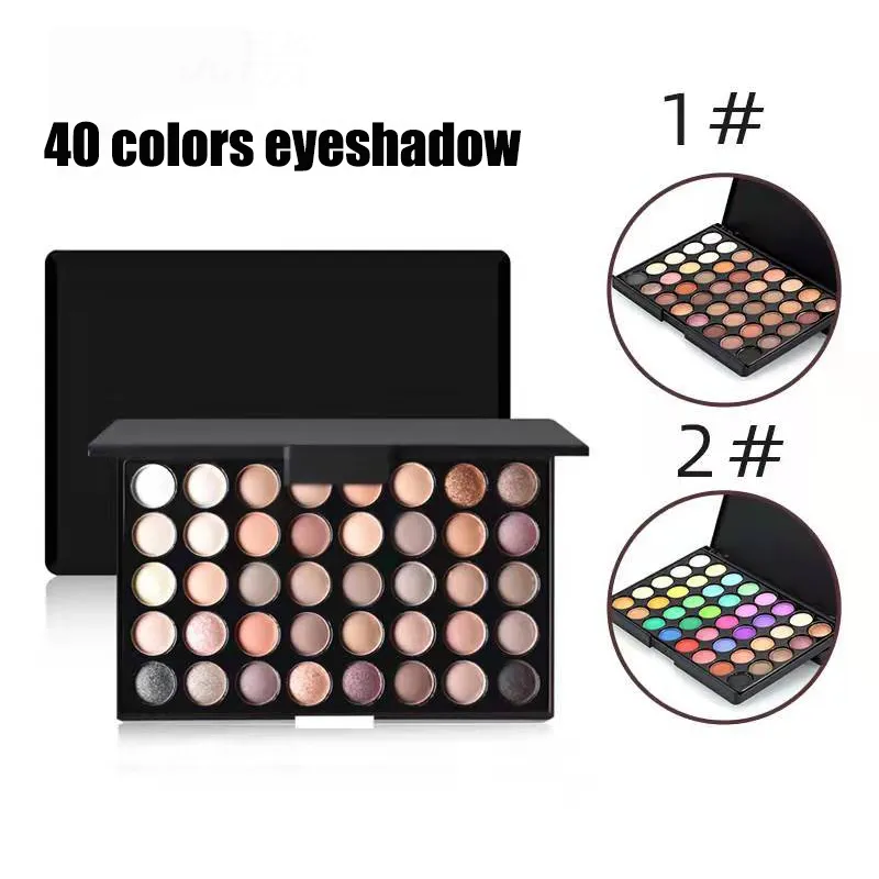 40 สี Glitter Eyeshadow Palette Matte กันน้ำ Long Lasting Pressed Powder Earth Tone Women Eye Makeup Palette เครื่องสำอางค์ — image 3