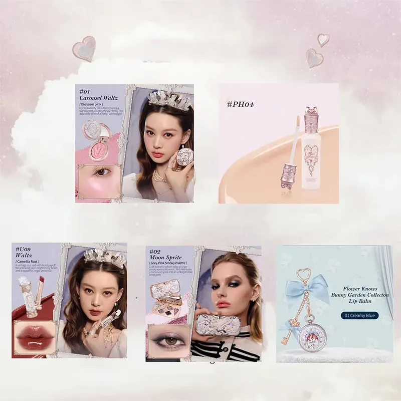 Flower Knows Kit per il trucco Set regalo completo per trucco professionale Sirena Angelo Evidenzia Cigno Rossetto Set da 5 pezzi — image 9