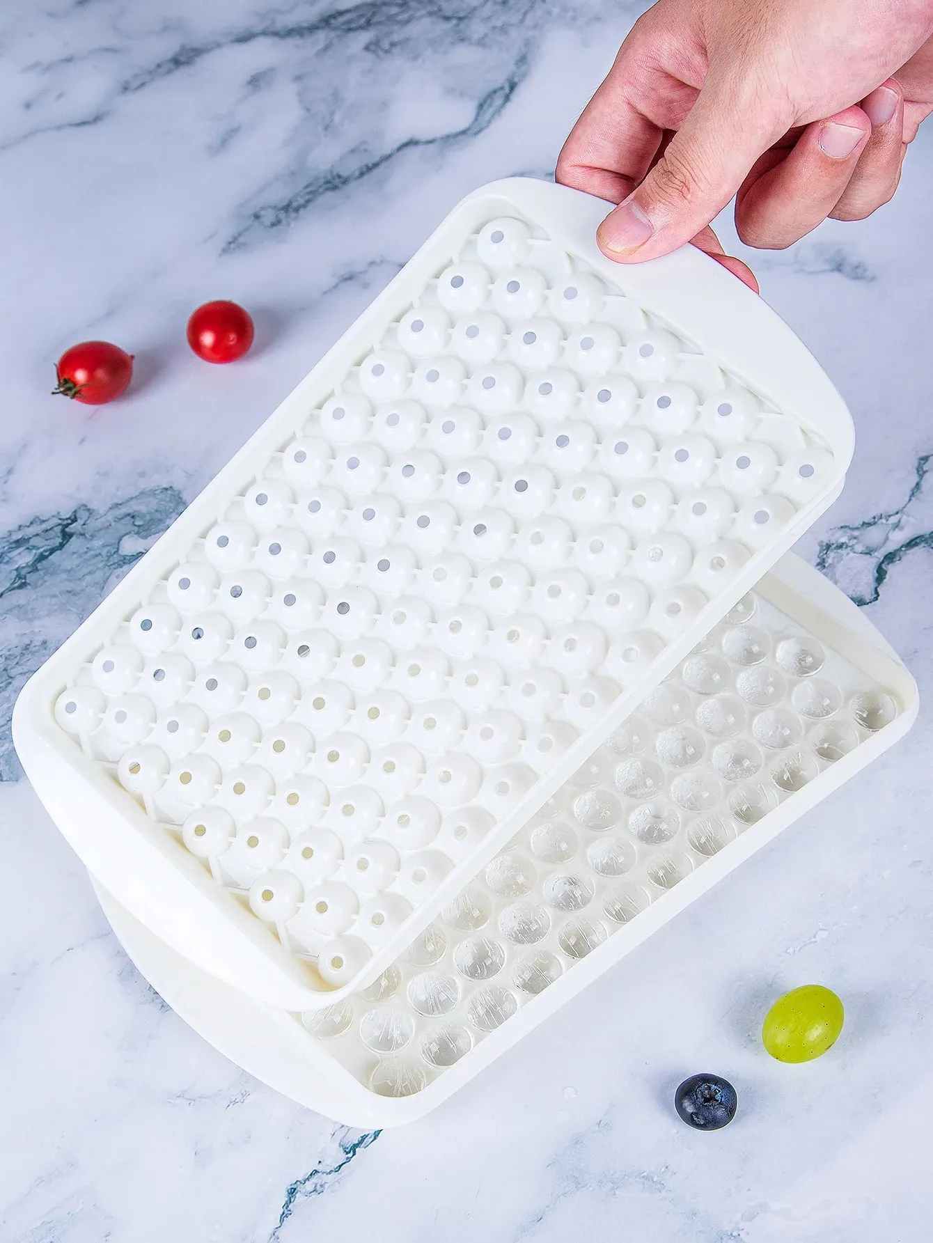 Mini-Eiswürfelform, 104 Löcher, runde Eiskugelform, winzig zerkleinert, zum Kühlen von Bar, Cocktail, Whisky, Getränk, Kaffee, Saft, Küchenwerkzeug — image 13