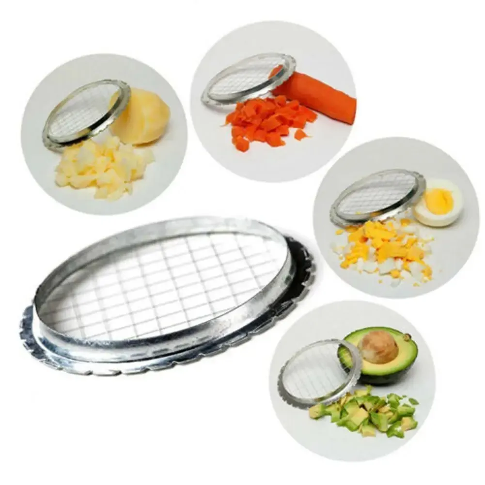 1Pc Cubes Round Grid Cutter Slicer For Egg Mushrooms Vegetables Kitchen Cut Device Tools Chopper Stainless Steel Egg Chopper — image 2