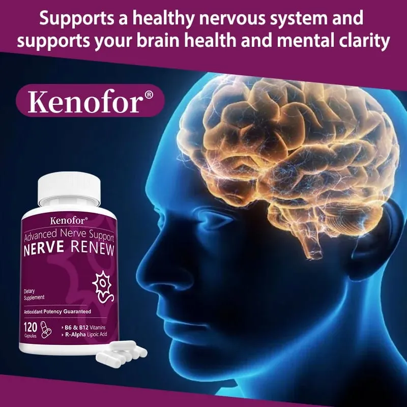 Nerve Renew Advanced Nerve Support - 300mg R-Alpha Lipoic Acid - Supports Brain Skin Nervous System Health and Antioxidants — image 3