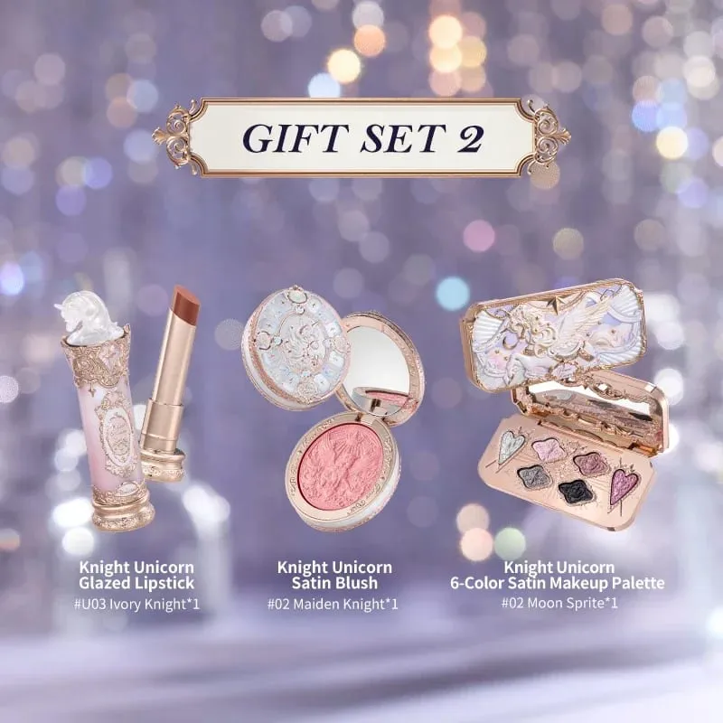 Flowerknows Knight Unicorn Collection ชุดแต่งหน้า Eye Shadow Palette ลิปสติกลิปสติก Blusher Setting Powder Matte Lipliner — image 3