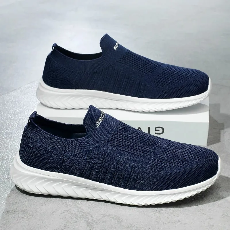 Uomini Vulcanize Scarpe Maglia Scarpe Da Uomo Leggere E Comode Scarpe Da Ginnastica da uomo 2025 Moda Autunno Slip on Appartamenti Scarpe Mocassini Maschili — image 14