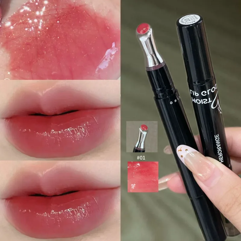 Brilho labial hidratante e brilhante, brilho de longa duração, cria lábios carnudos para o dia a dia