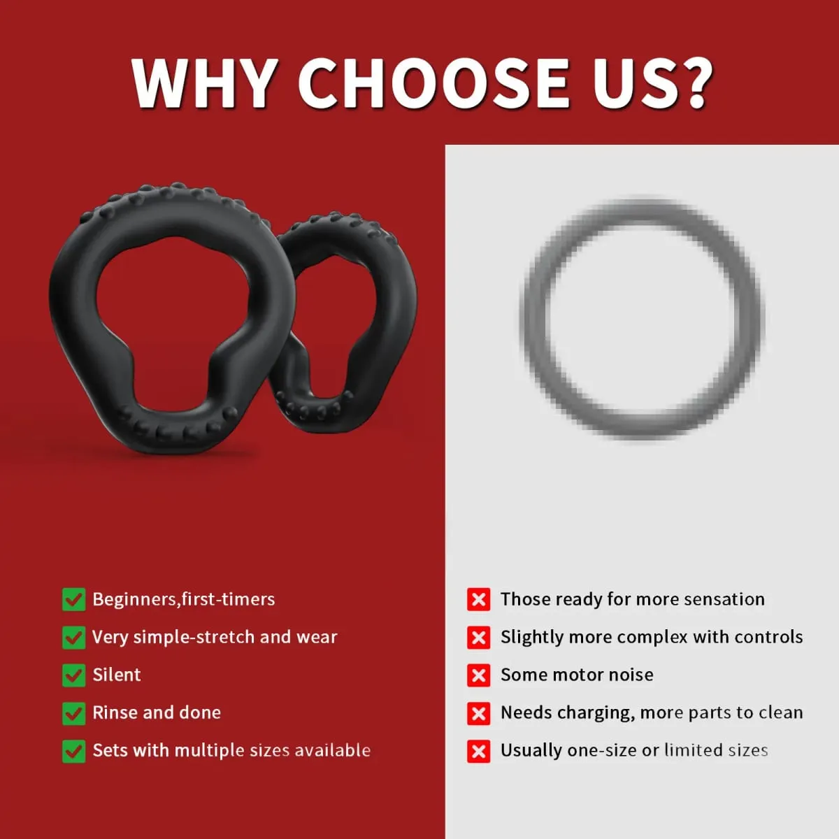 8 PCS Silikon Cincin Zakar Set Cincin Zakar untuk Prestasi Lebih Lama dan Meningkatkan Ereksi Mainan Seks Dewasa untuk Pasangan Lelaki — image 5