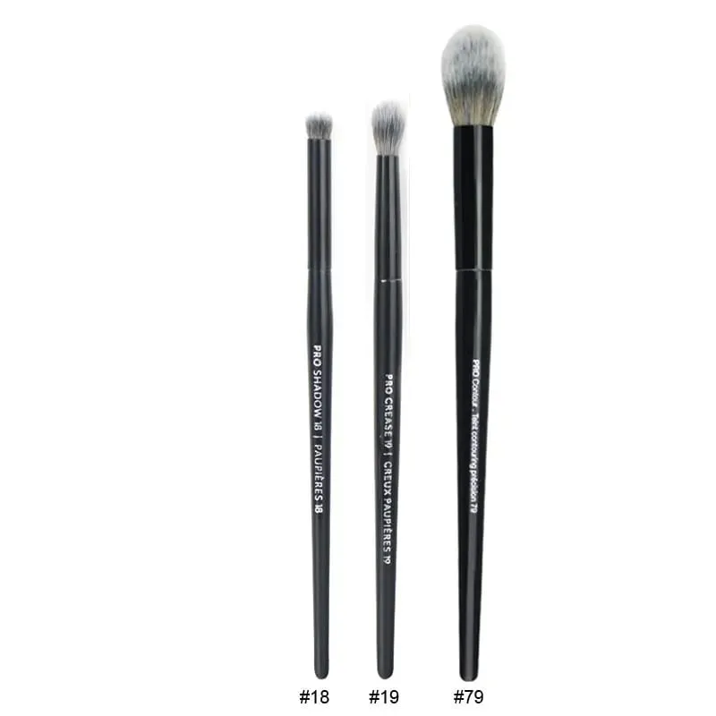 4st/set Pro Black Eye Shadow Makeup Borstar Läppbryn Precision Concealer Blend Syntetiskt hår Smudge Highlight Make Up Brush — image 13