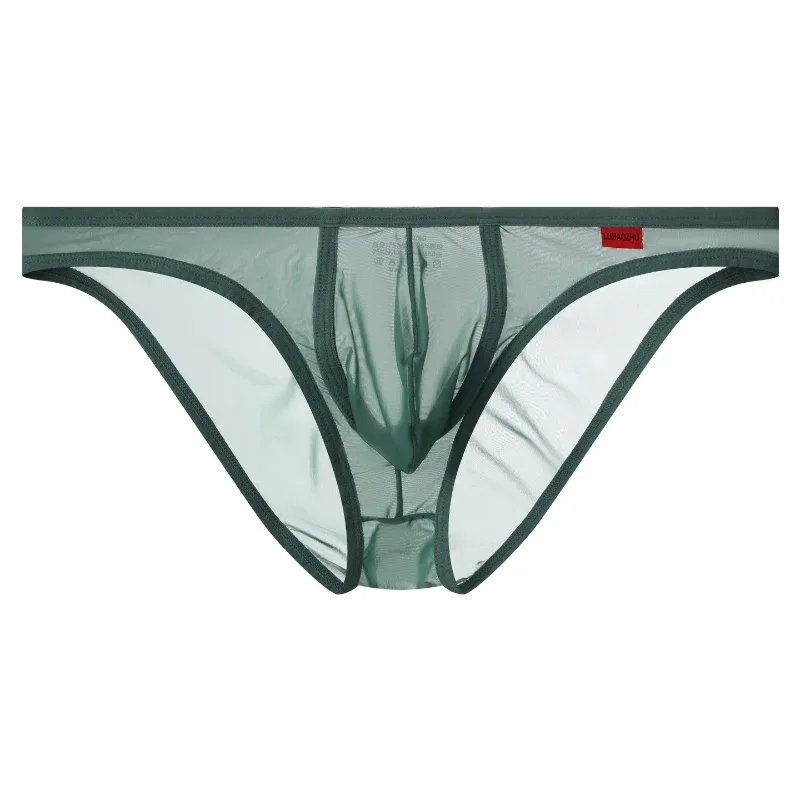 Herrbyxor Ultratunna Mesh Transparenta underkläder Andas Snabbtorkande Lågväxt sexiga U-formade påstrosor Tanga Slip — image 7