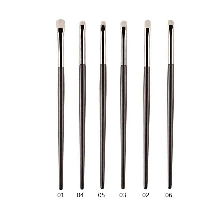 1pc White Pony Hair Ombretto Pennelli per trucco Piccola sbavatura Precisione Piega Dettaglio Smussatura Ombretto Pennello per trucco Liner Labbro