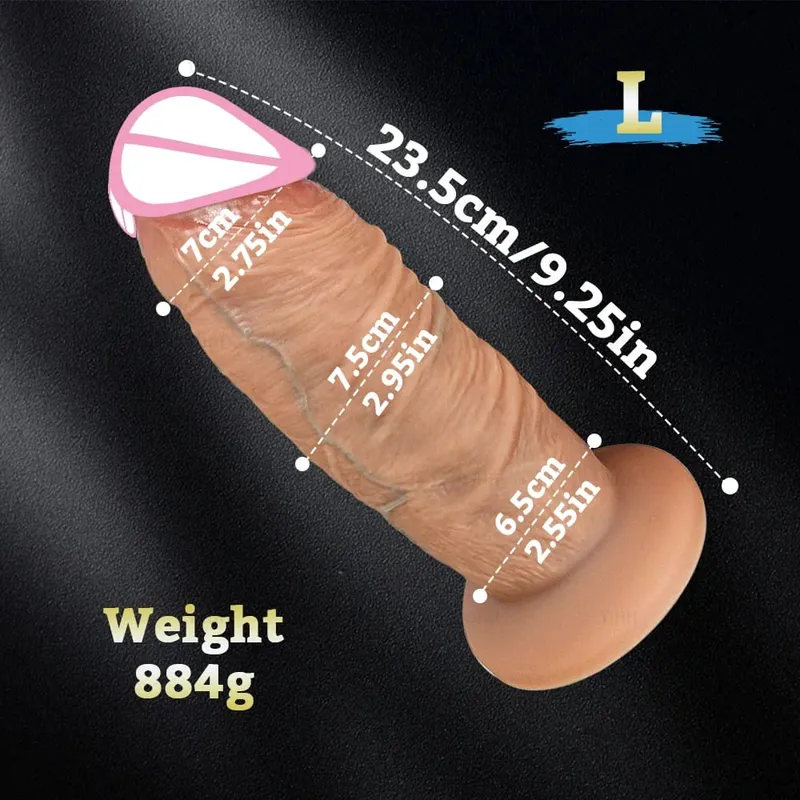 Long Penis Big Dick Super Realistic Thick Dildos Silicone Anal Dildo Vaginal Expander Adult Sex Toy Female Masturbation Buttplug — image 7