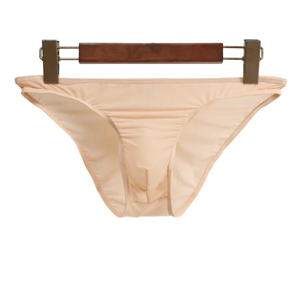 Uomini sexy rigonfiamento slip slip mutande mutandine bikini tinta unita slip trasparenti intimo pompa uomo mutandine lucide — image 5