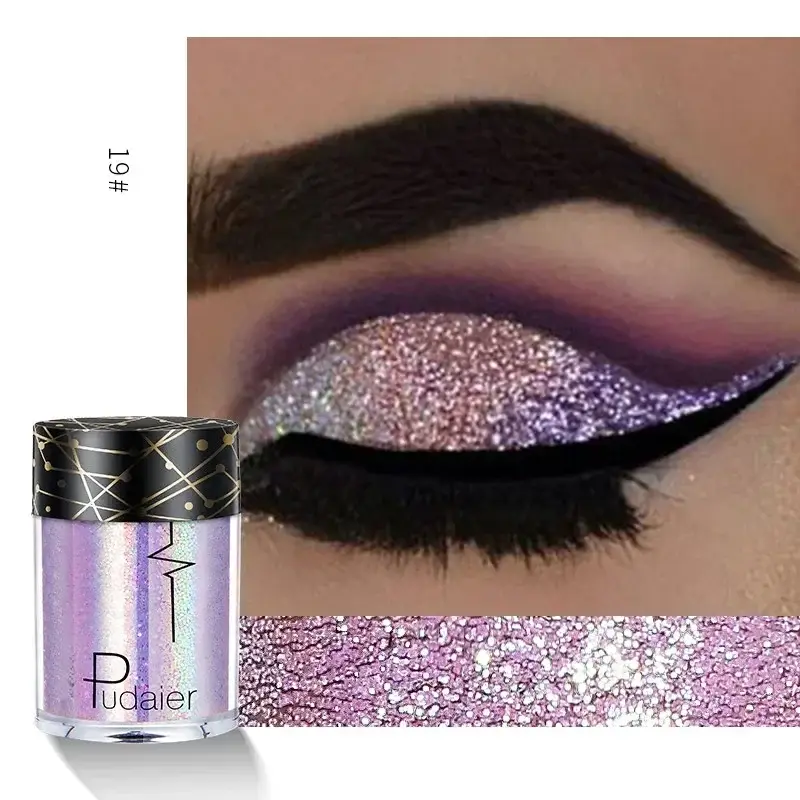 Ny Glitter Øjenskygge Professionel Makeup Monokrom skinnende Øjenskygge Pailletter Universal Party Cosmetic