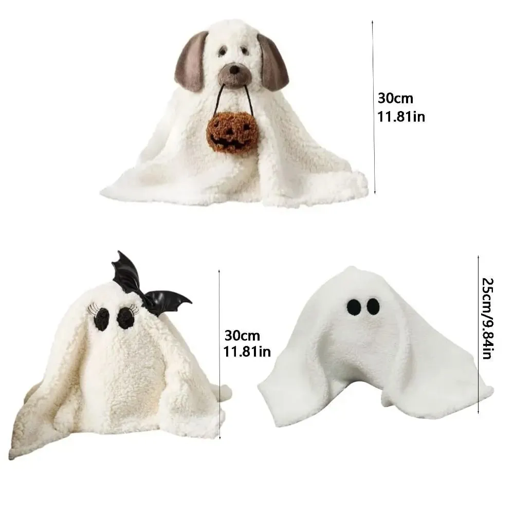 สนุกน่ารัก Ghost Dog หมอนผ้าฝ้าย PP สีขาวของขวัญฮาโลวีนตกแต่งห้องค้างคาวโยนหมอนห้องนอน — image 7