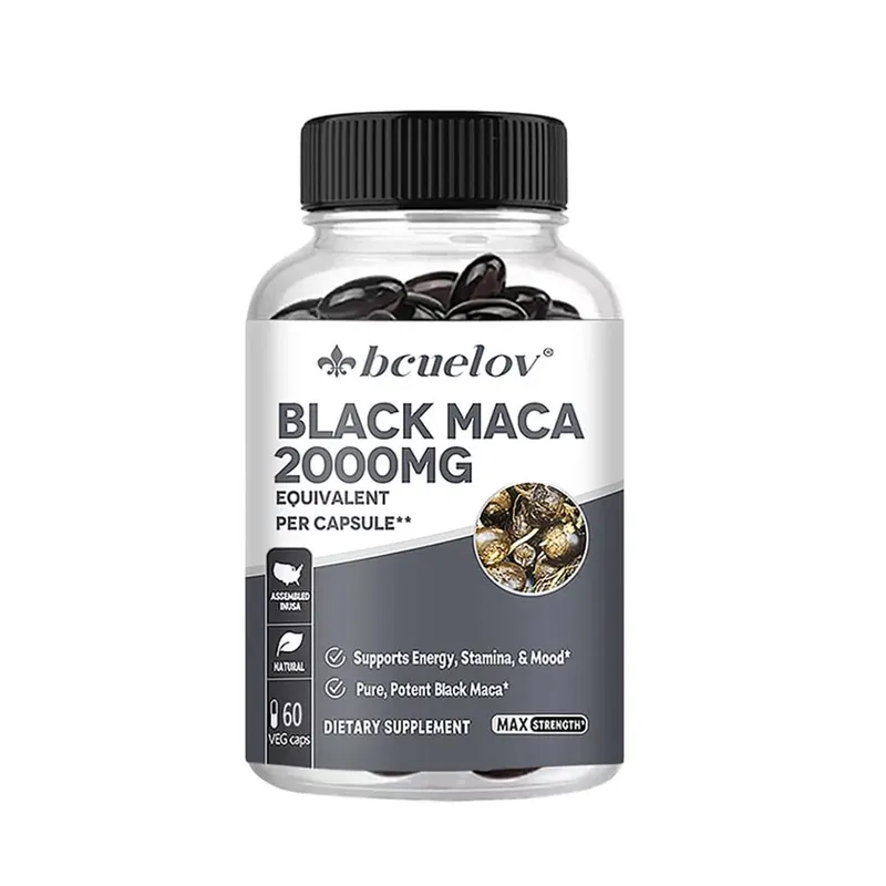 Μαύρες κάψουλες Maca 20000mg - Υποστηρίζει τη λειτουργία του εγκεφάλου Προωθεί την ανάπτυξη και την αποκατάσταση των μυών Super Απορρόφηση Βελτιώνει τη ζωτικότητα — image 10