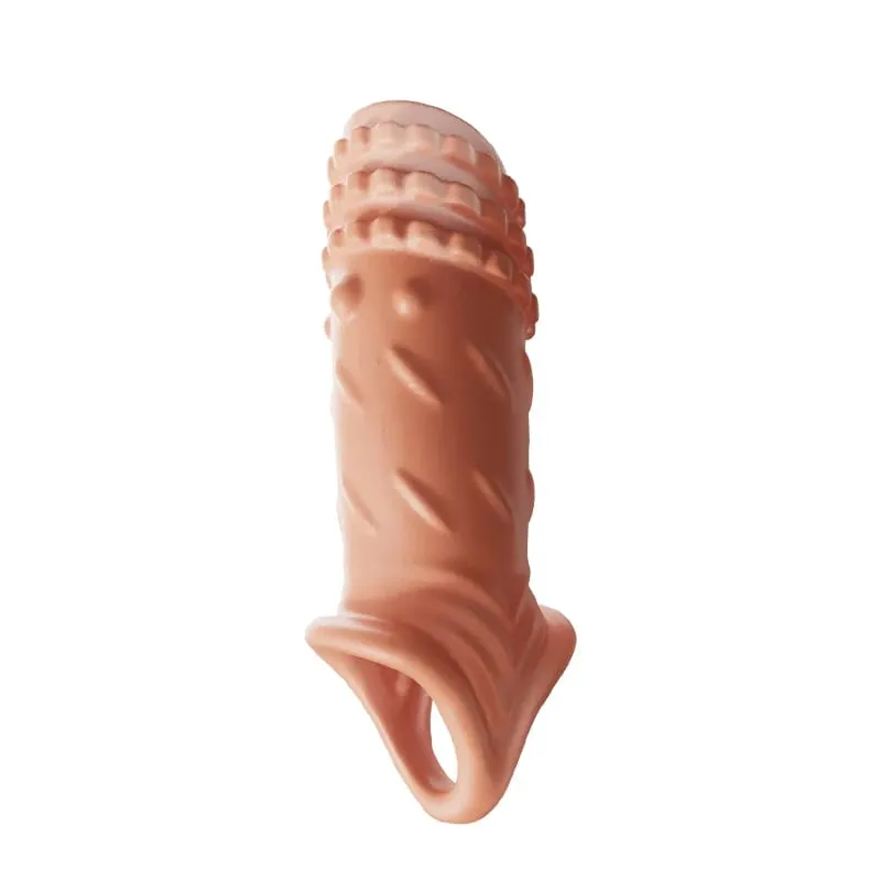 Anneaux de pénis pour hommes retardent l'éjaculation préservatif Extension de manchon de pénis étendre gode adulte Plug Anal jouets sexuels pas de vibrateur pour les femmes — image 12