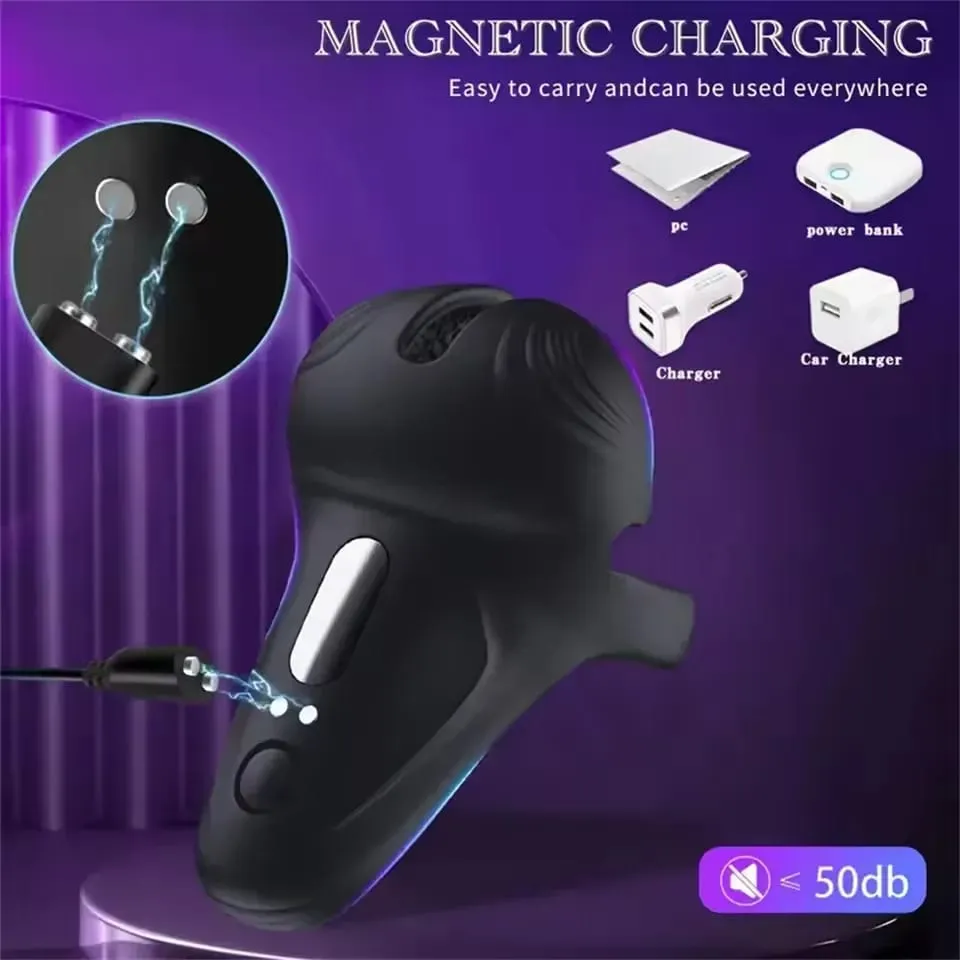 Penggetar Cincin Zakar Zakar untuk Lelaki Perangsang Testis Tanpa Wayar Lelaki Alat Kawalan Jauh Glans Massager Masturbator Mainan Seks untuk Lelaki 18+ — image 6