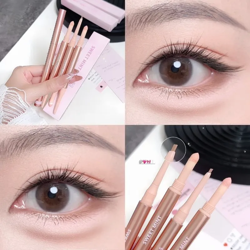 Crayon Eyeliner en ver à soie couché à Double extrémité, imperméable, naturel, 3D, éclaircissant, ombre, stylo, maquillage pour les yeux, Contour aegyosal — image 3