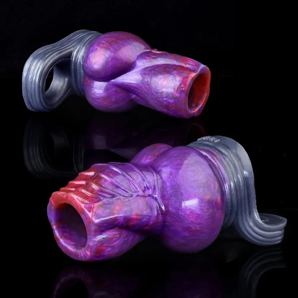 Multi-ประเภทเปิดแฟนตาซี Hollow Dildo ซิลิโคน Cock Sheath ชายอวัยวะเพศชาย Anti-DROP แหวนของเล่นสำหรับผู้ใหญ่ 18 + — image 1