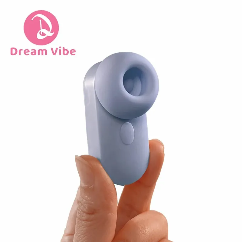 Dream Vibe Echo 2-v-1 Mini přísavka do uší ve tvaru žlutého vibrátor na klepání a sání Sexuální hračka pro ženy Masážní přístroj bradavek klitorisu — image 8