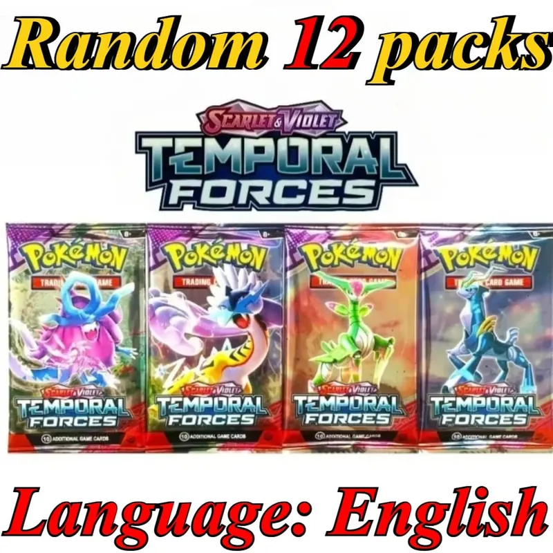 10 pacchetti di carte Pokémon Stelle luminose 151 evoluzioni prismatiche PALDEAN FATES Regalo di carte di transazione di battaglia di rinforzo inglese — image 29