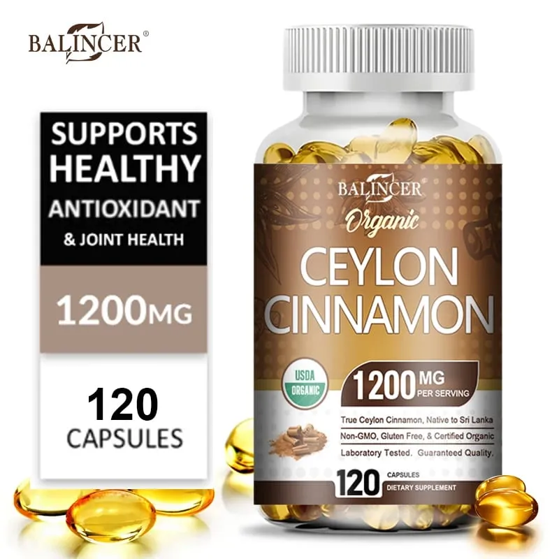 Organic Ceylon Cinnamon Supplement - Antioxidant Immune System Cardiovascular and Gastrointestinal Health Non-GMO Gluten-Free — image 1